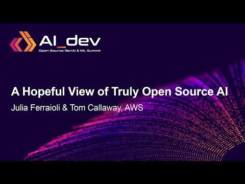 A Hopeful View of Truly Open Source AI - Julia Ferraioli & Tom Callaway, AWS Episode cover