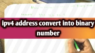 How to convert ip address into binary number||codesefod||b.tech lecture|computernetwrok|codese||code