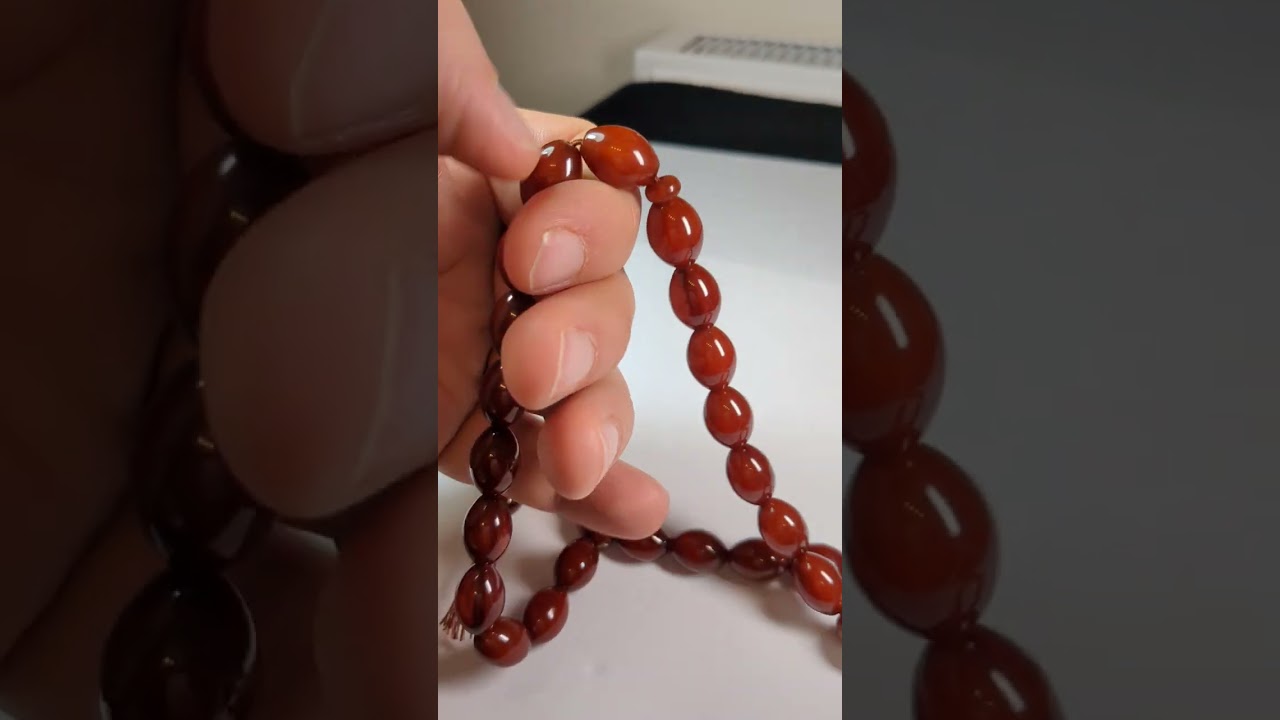 XL Turkish Prayer Beads Amberoid SIKMA Tesbih Tasbih Misbaha Subha 229