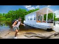 72hr STRANDED in SWAMP HOUSE BOAT Challenge!!