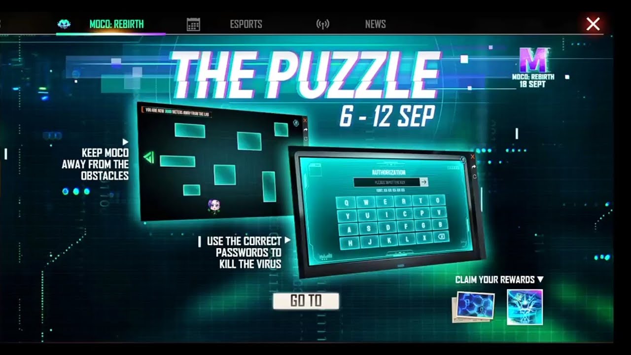 The Puzzle Solve // Moco birth puzzle event // use correct password to kill the virus event
