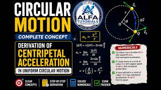 Circular Motion | Derivation of Centripetal Acceleration + Numericals | Class 11 Physics