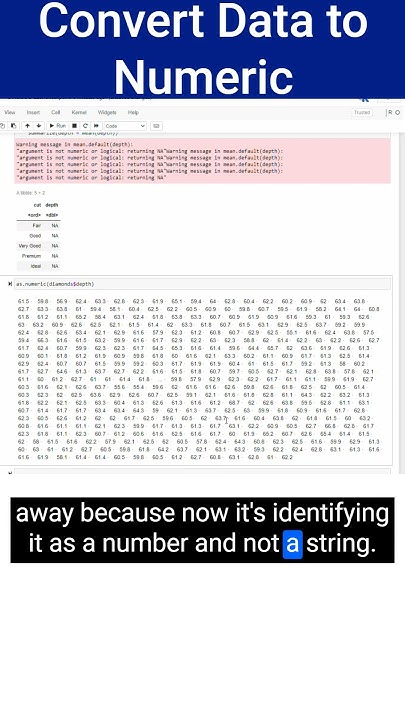 Convert column to numeric in R programming - YouTube