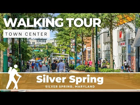 Silver Spring Maryland - Down Town/Central Business District - Walk with Me - Silent Tour