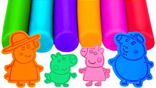 Create Peppa Pig Family with Play Doh Molds | Learn Colors | Best Preschool Toddler Learning Videos