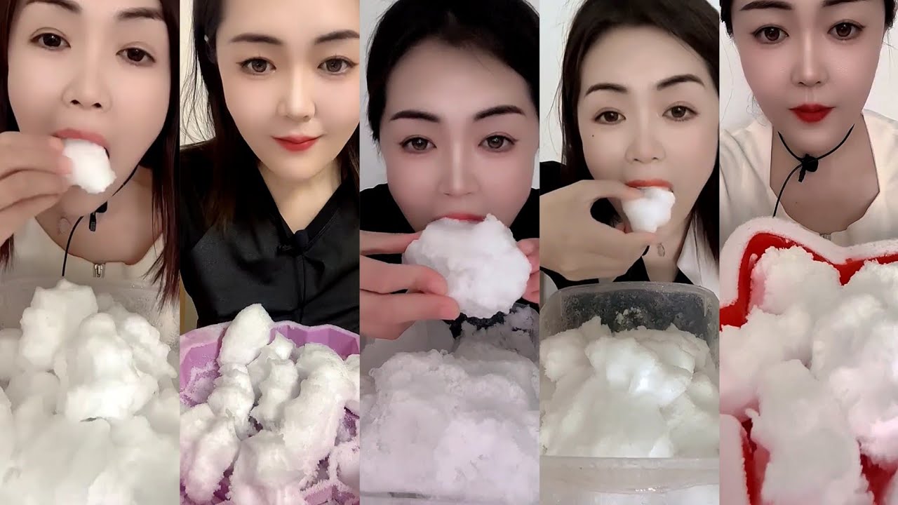 ASMR her squeaky ice eating only bites part 4