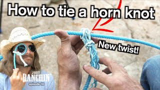 How to tie a horn knot with new twist - Just Ranchin 10