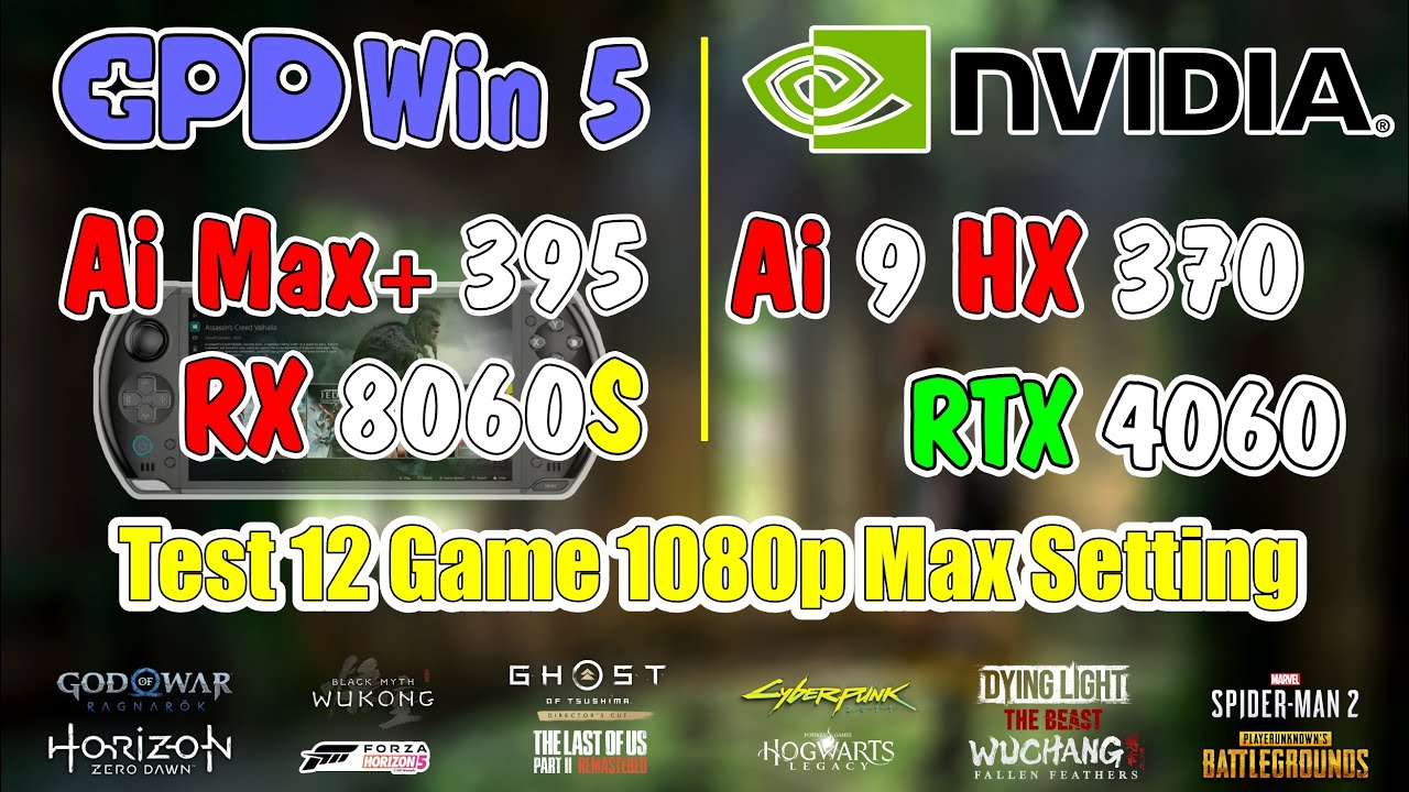 GPD Win 5 vs Laptop RTX 4060 Test Game 1080p