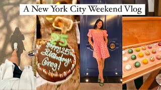 NYC WEEKEND VLOG | per se dinner, greg&#39;s b-day, brooklyn exploring + apt touring