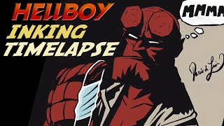 Hellboy Inking -timelapse