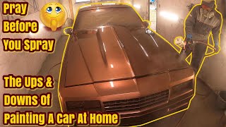 How To Paint A Car At Home  Step By Step Process  Custom 3 Stage Pearl Chevy Monte Carlo SS GBody