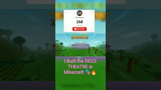 I Built the RICCI THEATRE in Minecraft 🎭🔥