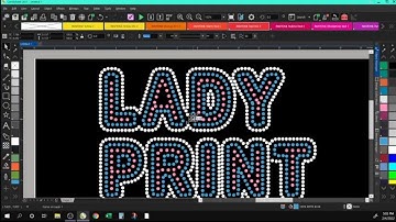 Create A  Rhinestone Template  In Coreldraw - Multilayered Fonts
