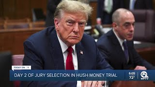 Donald Trump brings campaign to courthouse as criminal hush money trial begins