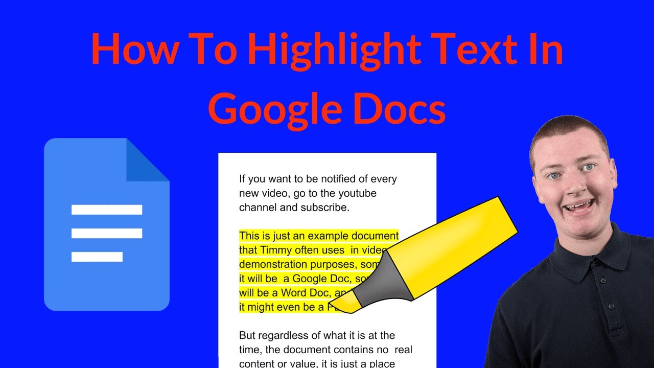 How To Highlight Text In Google Docs