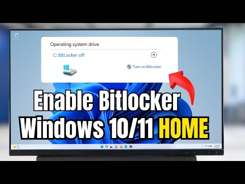 How to Encrypt DRIVE with BITLOCKER in Windows 10/11 HOME Edition - EASY