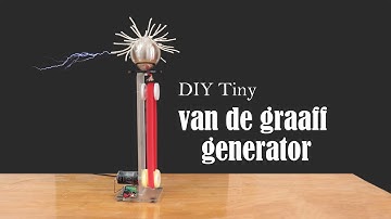Tiny Table top Van de Graaff generator how to make one . | Science farm