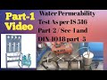 Water Permeability Test as per IS 516 part -2 /Sec-1 2018 & DIN-1048 part -5