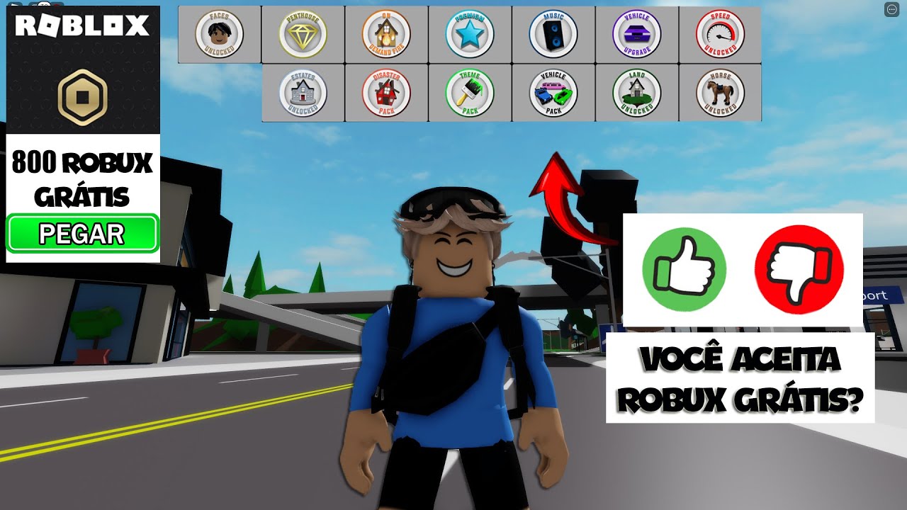 COMO GANHAR 800 ROBUX APENAS FAZENDO ISSO NO BROOKHAVEN RP ROBLOX *GRÁTIS  