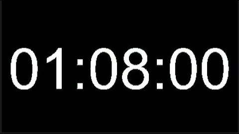 1 Hour 8 Minute Timer - 68 Minute Countdown - 4080 Seconds Alarm