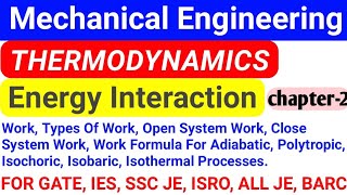 Energy Interaction | Work and Types of Work | Close System Work | Open System Work | Adiabatic Work