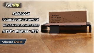 KlearLook - Foldable Desktop Monitor Stand With Phone Holder & Drawer | Sleek Design [REVIEW]