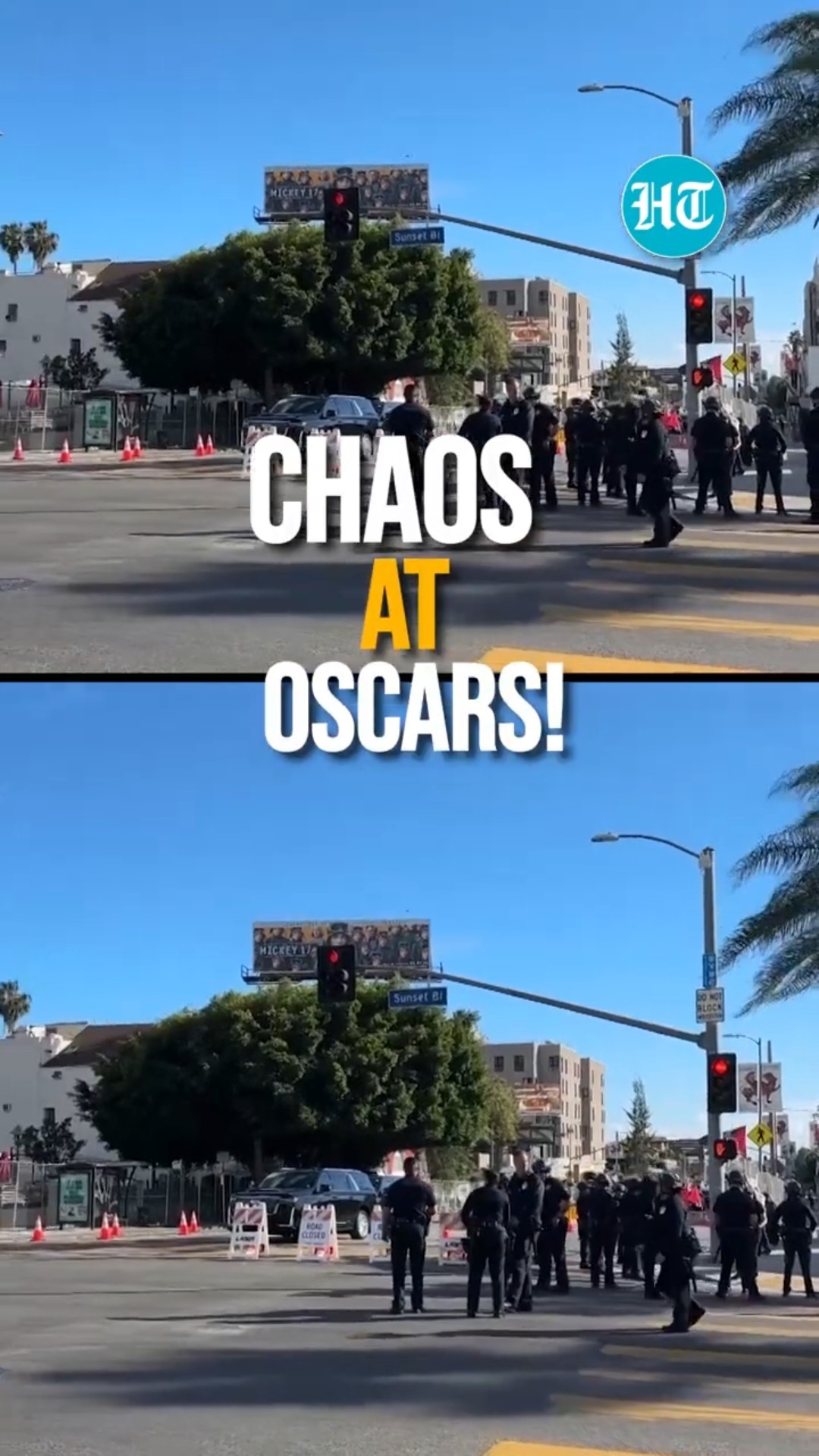 Oscars Red Carpet Disrupted as Pro-Palestinian Protesters Block Star Arrivals | #Shorts