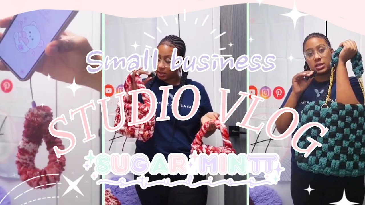 🌟SMALL BUSINESS VLOG 19🌟| Making Chenille Hand Bags & Totes, Making New Bag Accessories 🙌