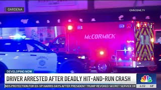 Driver arrested after deadly hit-and-run crash in Gardena