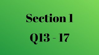 ACER GAMSAT | SECTION 1 | GREEN BOOK | Q 13 - 17