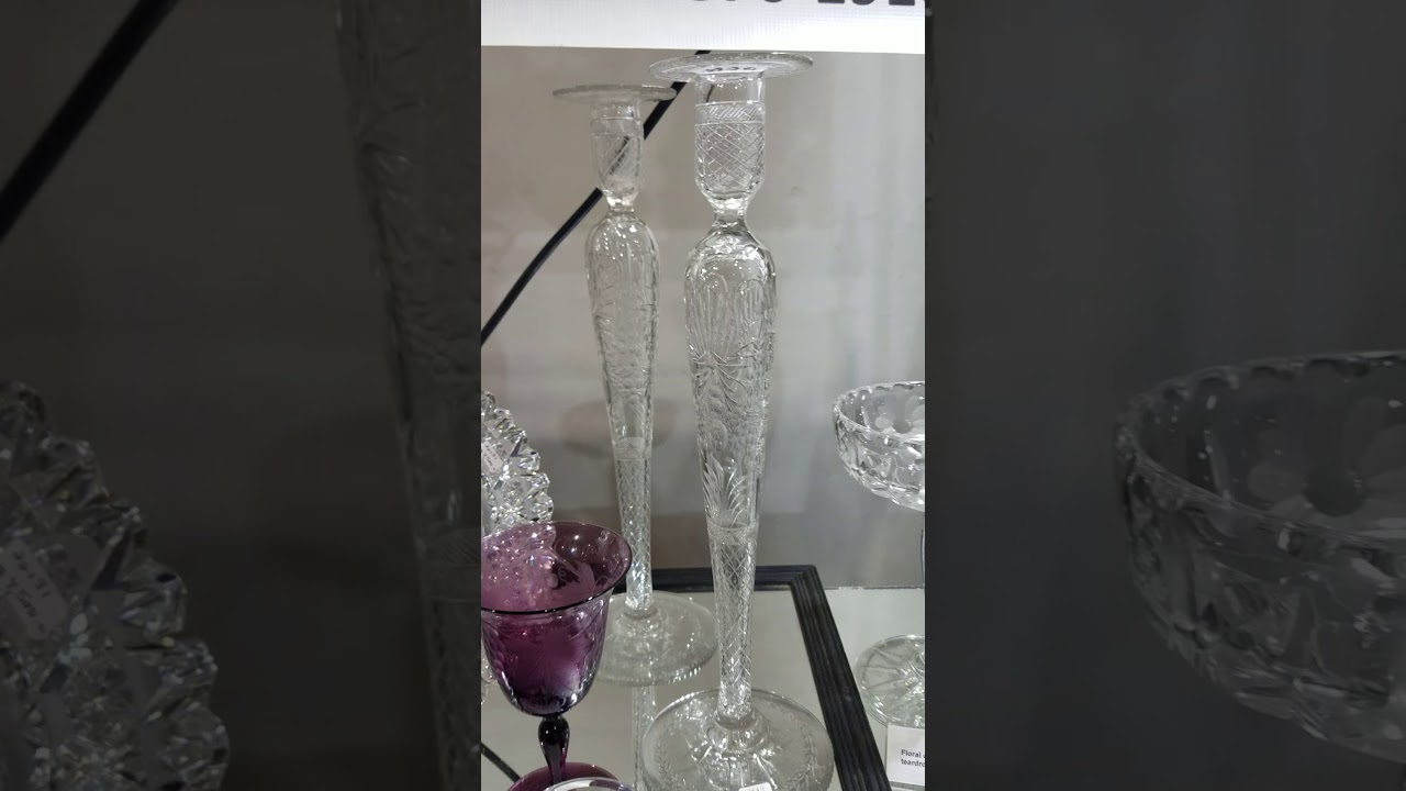 American Brilliant Cut Glass for sale at the Houston DASH December market show video 3 YouTube
