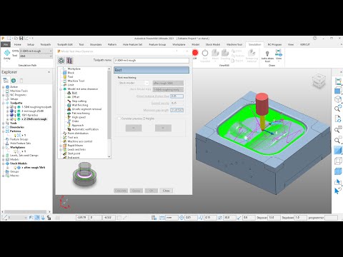 powermill 2022 rest rough by stock modle Tutorial