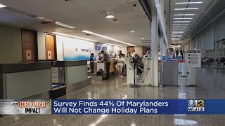 UMMS Survey Finds 44% Of Marylanders Will Not Change Holiday Plans