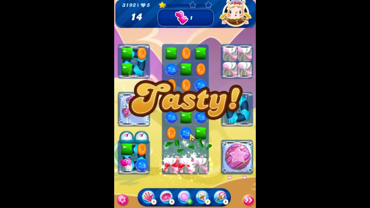 Candy Crush Saga Level 3192 Get 1 Stars, 20 Moves Completed, No Boosters 