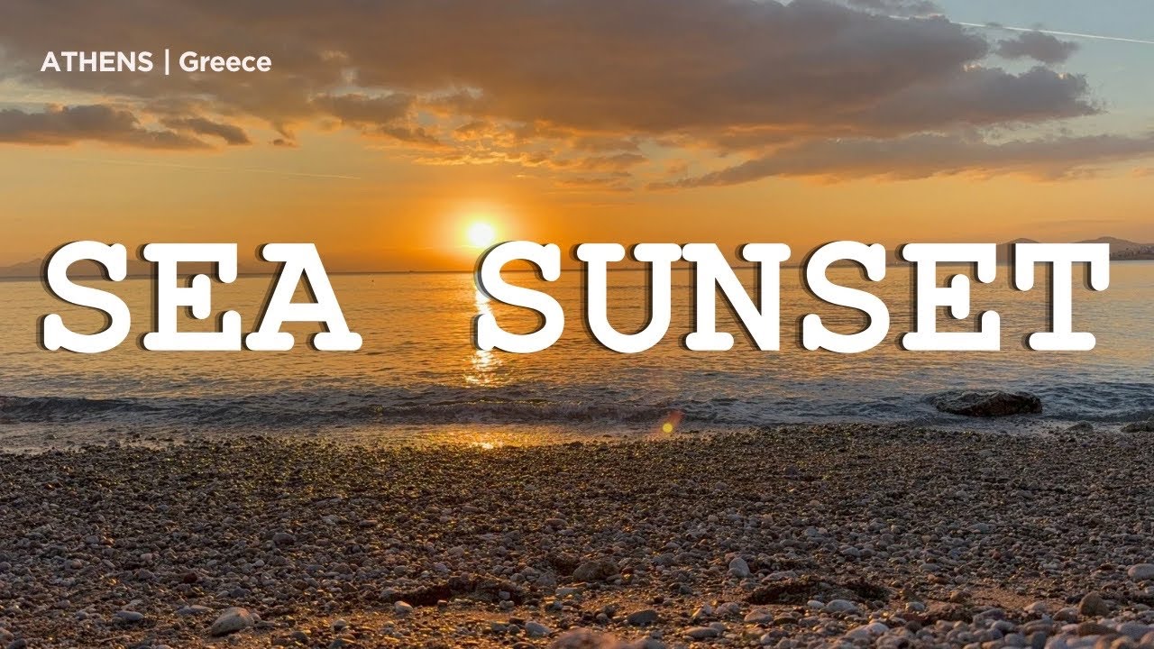 Winter Sunset Over the Sea | Athens, Greece (4K)