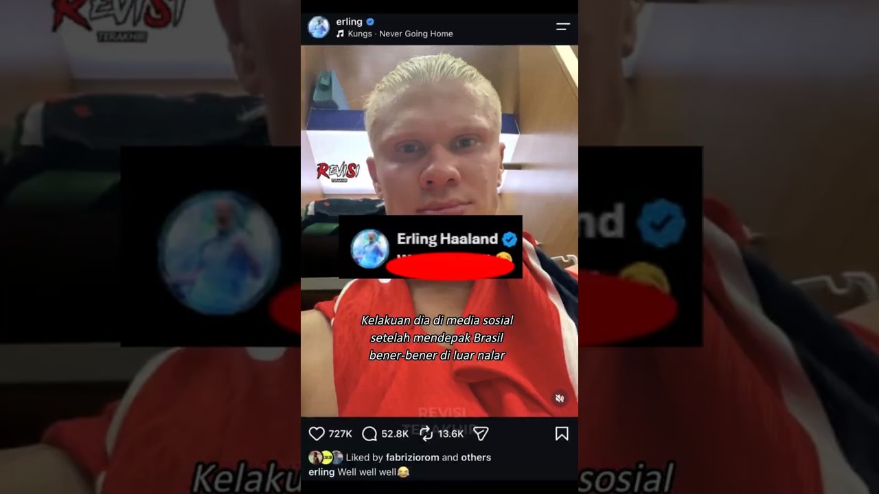 Postingan liar Haaland usai kalahkan Brasil dicap tak ada respect-nya 😳