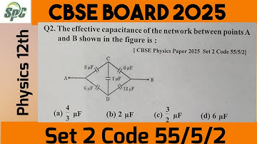 Q2 The effective capacitance of the network between points A and B shown in the figure  [ CBSE 2025
