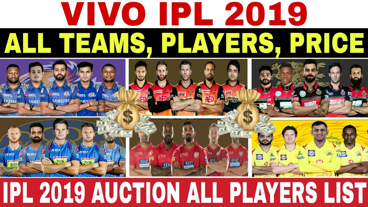 IPL 2019 AUCTION : FINAL LIST OF ALL 60 PLAYERS & PRICE WHO SOLD OUT | MI RR CSK KKR SRH KXIP DC RCB