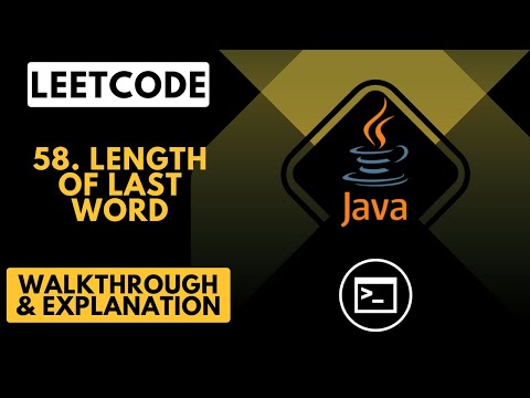 LeetCode 58. Length of Last Word (Java)