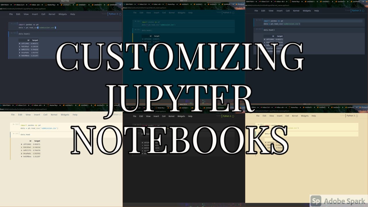 HOW TO  regulate THEMES/FONTS IN JUPYTER NOTEBOOK ? - YouTube