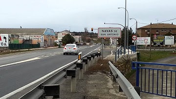 Radar de semáforo a la entrada de Navas de San Antonio, en la N-VI (2)