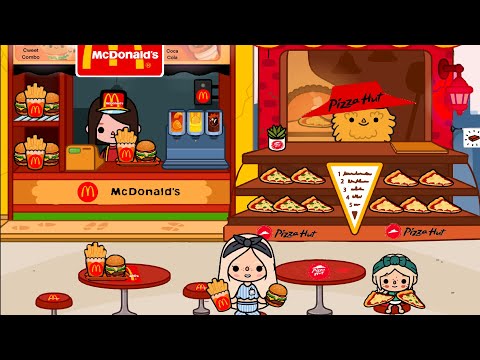 TOCA BOCA FAST FOOD EDIT 🍔 🍟 🍕 McDonald’s & Pizza Hut || FAST FOOD YUM! || Itz Toca Ivy