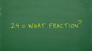 .24 = what fraction? Let’s review how to write a decimal as a fraction