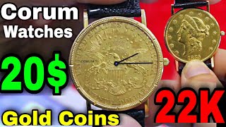 Corum Watches 20$ Gold Coins 22K (Year 1885)Watches Review 2020 Khmer Rathana5555/អ្នកឯកទេស នាឡិកាដៃ