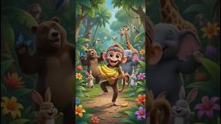Monkey Banana Dance 🍌🐒#MonkeyDance #CuteMonkey #BananaDance #3DCartoon #Cartoon #AIAnimation #ai
