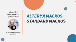 Alteryx Standard Macros