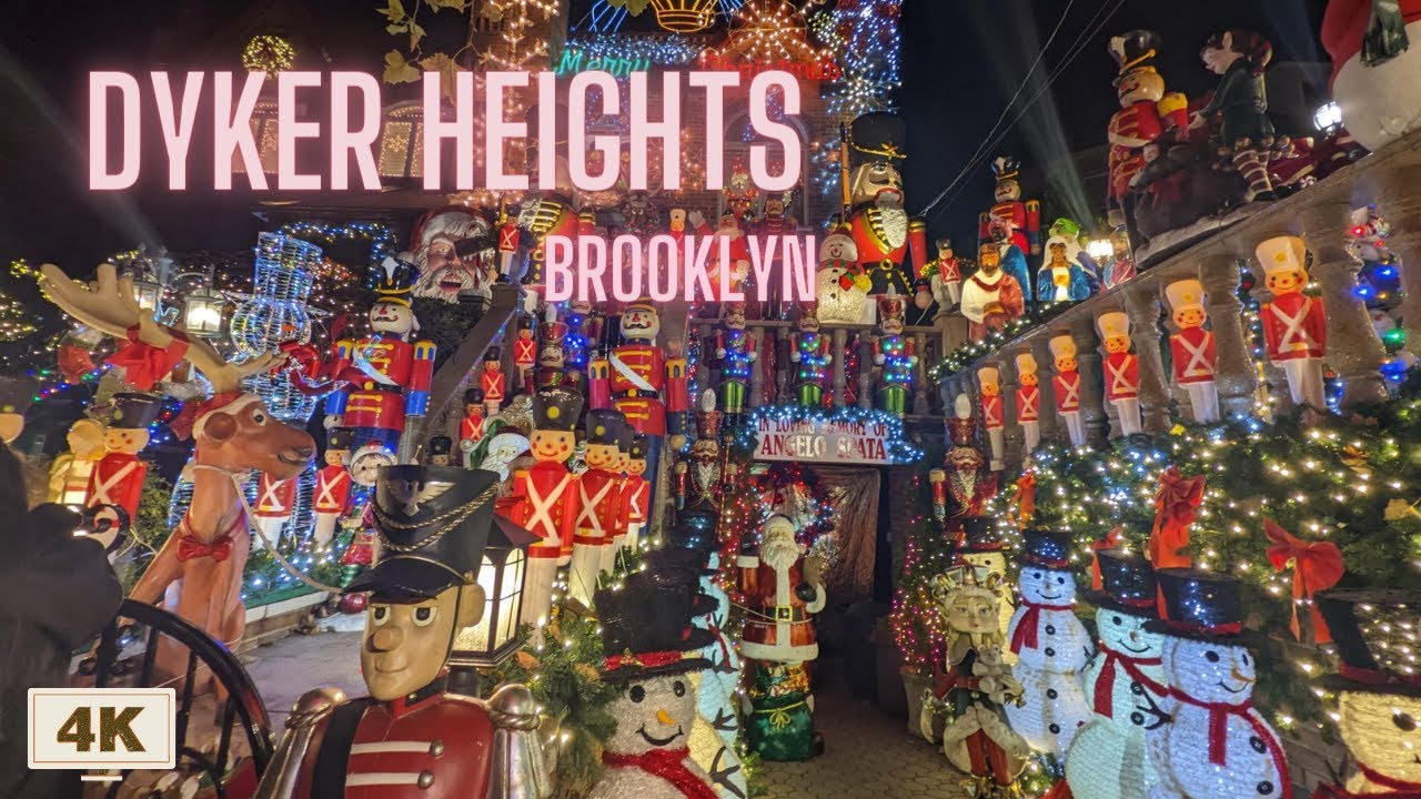 🗽 4K NYC Christmas Walk Dyker heights Christmas Lights New York