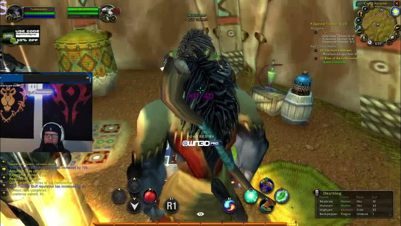 Hardcore WOW! SHAMANS ARE DEAD!! Starting back Druid/Shaman duo. Come