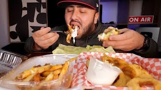 MUKBANG Onion Rings, Chili & Cheese Fries the @AriesLife MEAL * NEW VIDEO!