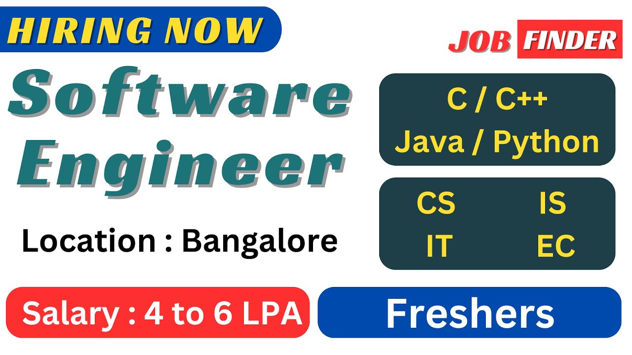 HIRING NOW 🔥 SOFTWARE ENGINEER 🔥 FRESHERS 🔥 C C++ JAVA PYTHON 🔥 - YouTube